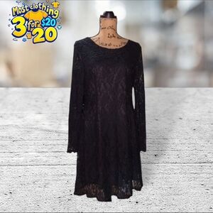 Angel Eye London black lace dress size  L